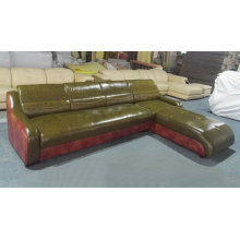 Зеленый цвет Современная L форму кожаный диван (C22)